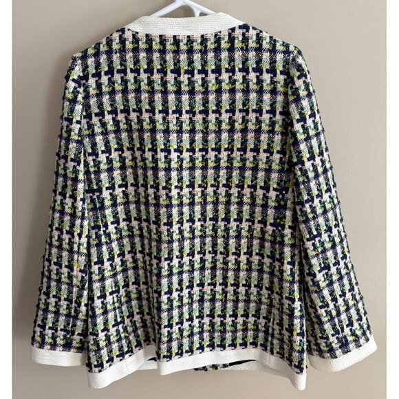 Kate Spade New York Women's Pop Tweed Topper Blazer in Juniper Size 8 - Picture 9 of 15